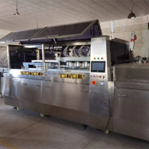 Automatic metal box aluminium container single foil lid filling sealing machine MAP machine
